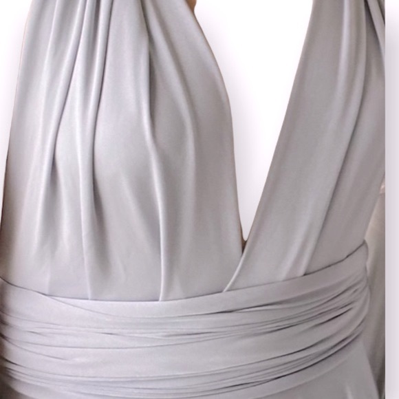 ๐HP New Twobirds BHLDN Ginger Convertible B / Fits 14 - 24 Lt Gray Silver Maxi - Picture 12 of 14